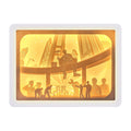 Weekly Deals 3D Shadow Box Frame International Plexiglass Layer Paper Sheets Labor Day Night Light  Paper Cut Light Box