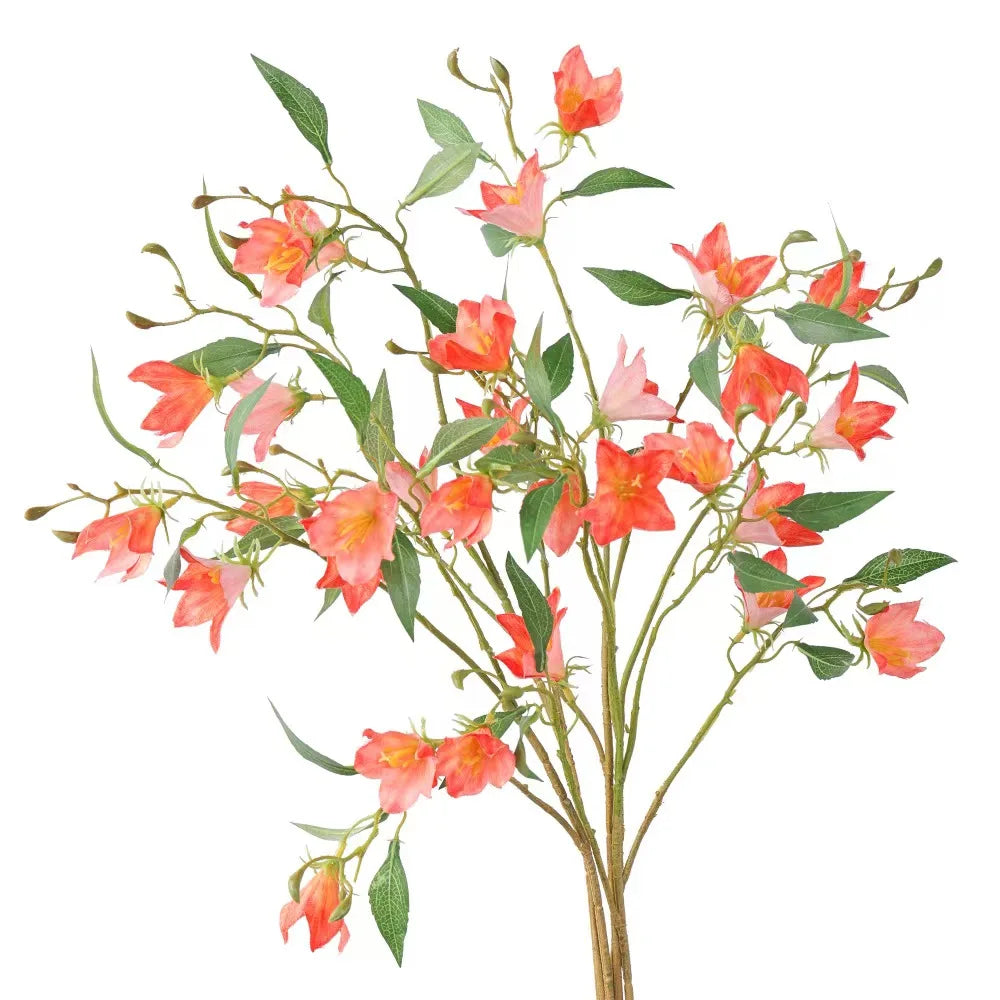 Artificial Bluebells Silk Flower Plants Flora Bouquet for Home Office Dining Table Centerpiece Wedding Party Decoration