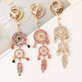 Bow Tie Keychain  Bling Rhinestone Crystal Pendant Kawaii Pink Ribbon Keyring Cute Glittering Gift for Girls