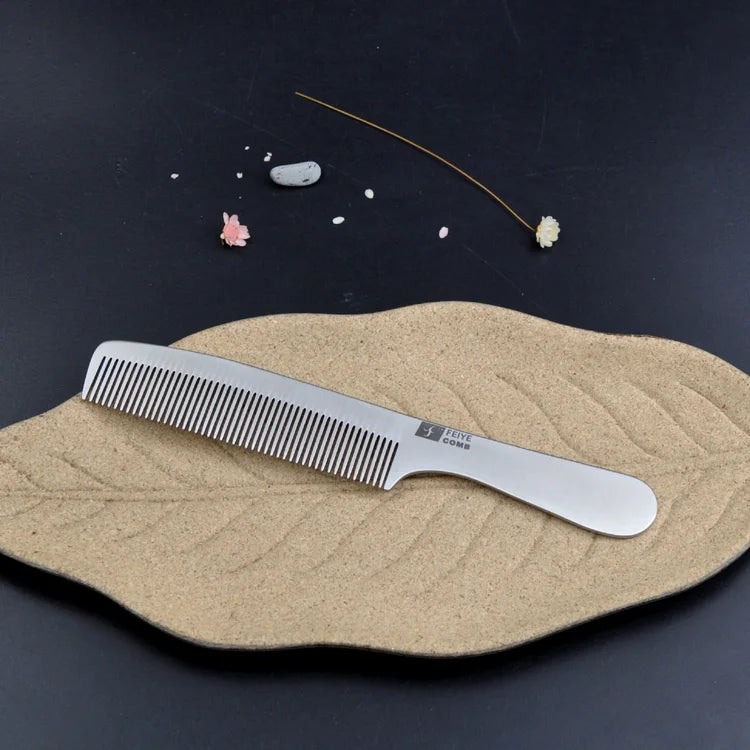 Factory Customized Design Private logo Hairdresser Stainless Steel Anti-static Hairdressing Comb Barber Shop Exclusive Comb