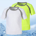 Plain Kid's T Shirt Polyester Tee Quick Dry Short Sleeve Sports O-Neck Blank T-shirts in Bulk Sports T-shirts for Children