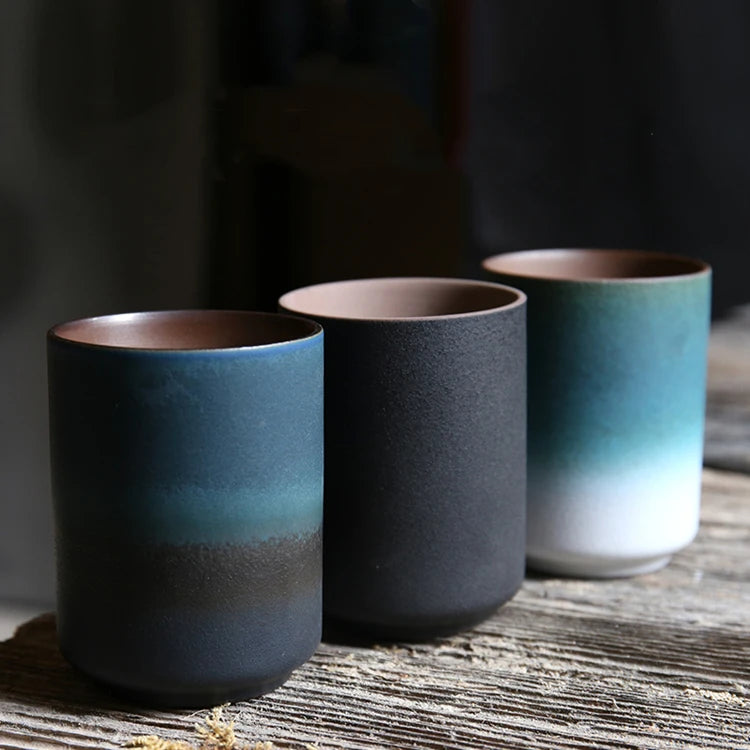 Wholesale Custom Engraved Logo 7oz Unique Scented Empty Blue Black Ceramic Candle Container