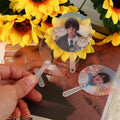 Custom New Transparent Plastic Star Fans-Kpop Mini Fans with Double Side Design Handmade Promotional Gifts for Star Events