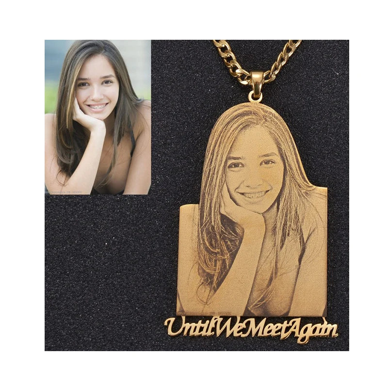 Custom Photo Necklace for Women Men Picture Necklace Personalized With Name Photo Creative Jewelry