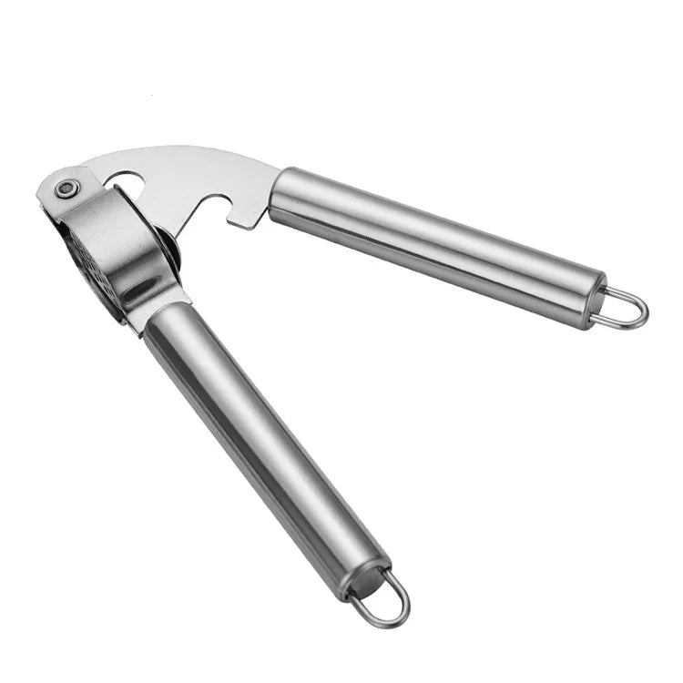 Stainless Steel Garlic Press Durable Metal Tool for Convenient Vegetable Pressing