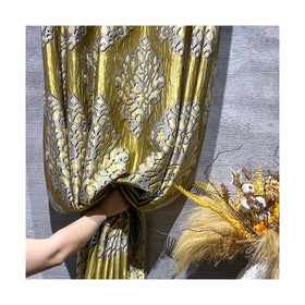 M&Y Luxury Jacquard Woven Curtains Blackout Window Valance Living Room Bedroom Elegant Florals OEKO-TEX Certified