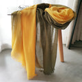 Hemp Linen Silk Scarf Cotton Bunchy Yarn Ladies Autumn and Winter Gradient Color Matching Japanese and Korean Slub Yarn Shawl
