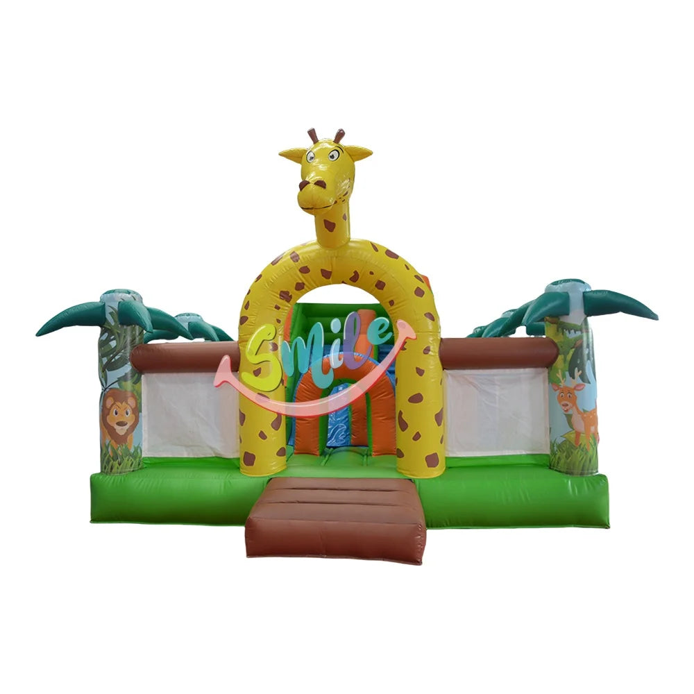 Giraffe Inflatable Jumping and Bouncing Trampoline Bouncer Air Jumping House with PVC Material and 2-Person Capacity