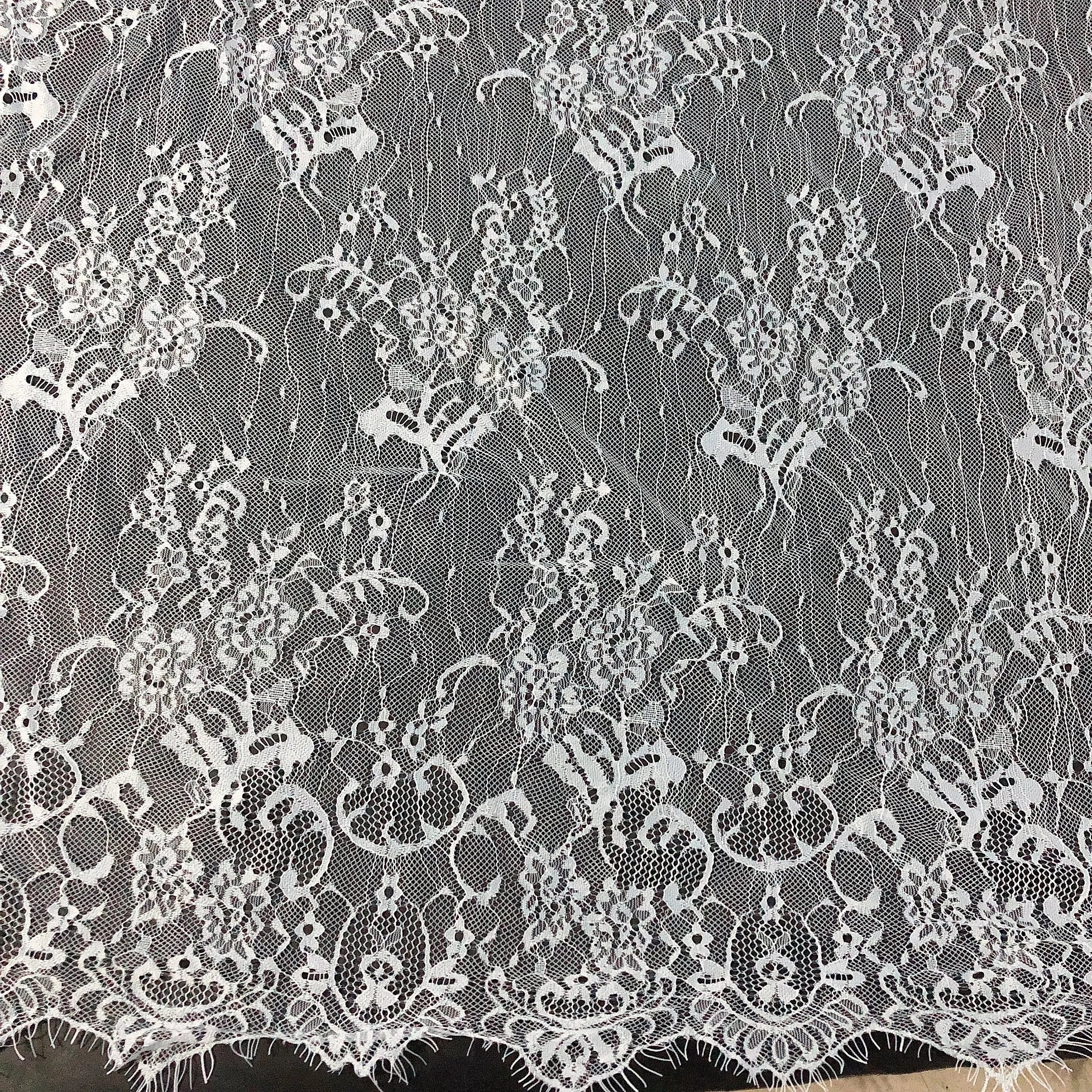Fashion Dress Lace Fabric Chantilly Eyelash Flower Wholesale LT20808