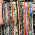 Natural Crystal Angel Spacer Beads Polished Faceted Crystals Amethyst Pink Quartz 2-10mm DIY Jewelry Making Fashion Accessories