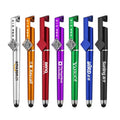 Multi-purpose Custom Logo QR Code Advertising Ballpoint Pens Touch Screen Stylus Pen With Phone Stand