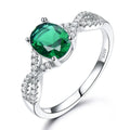 Hot Selling Emerald Zircon Sliver Jewelry Fashion 925 Sterling Silver Women's Rings High Jewellery Rings