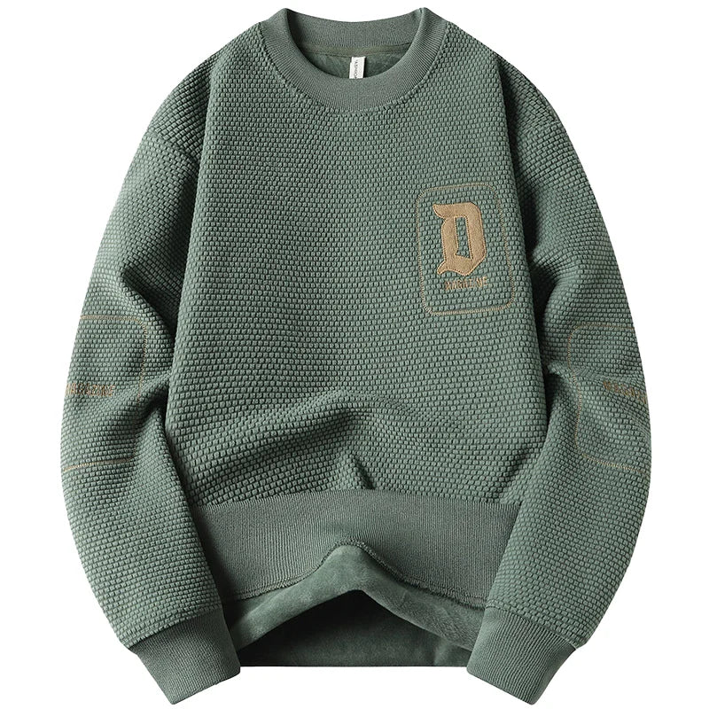 Custom Men's Thickened Warm Pullover Sweater Winter Crew Neck Logo Knitted Sweater Factory Wholesale Low Order Quantity