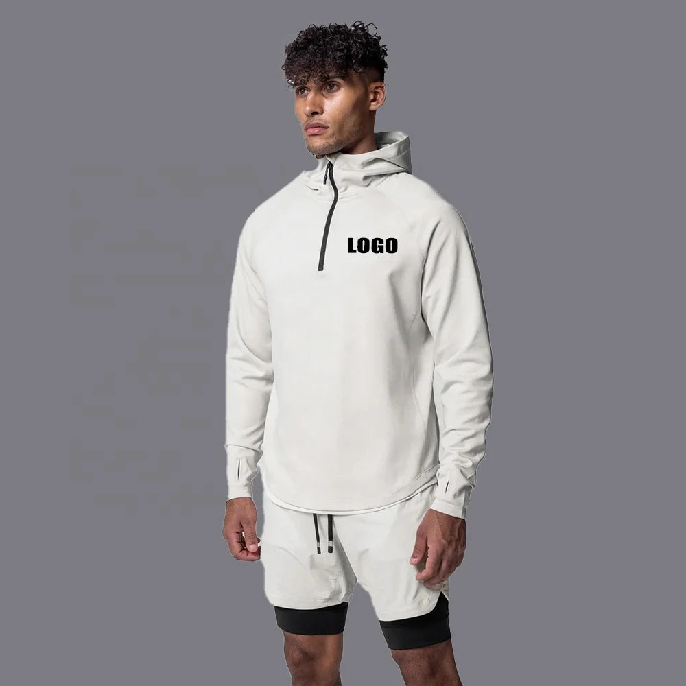 New Arrival Ropa Deportiva Mujer Tendencia 2023 Custom Zip Long Sleeve Top Gym Jackets With Thumb Holes for Men