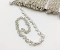 Crystal Diamond Chain S-Shape Decoration for Weddings Metal Flatback Accessories for Garments Bags Wedding Dresses