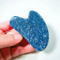 2026 Wholesale Blue Spot Jasper Guasha Face Body Massage Scraper Heart Shape Jade Pink Gua Sha Stone
