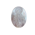Wholesale Custom Natural Mother of Pearl Shell Religions Cabochon Virgin Mary Gemstones for Jewelry Making