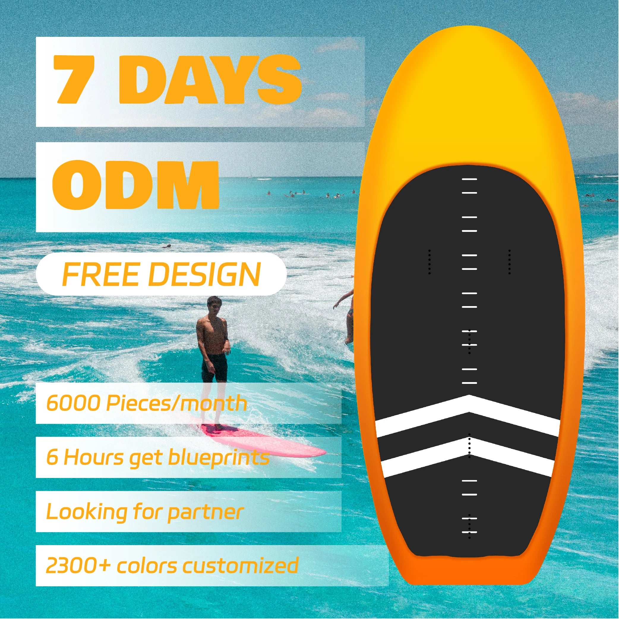 OEM High Quality Carbon Fiber Foil Board  Made by EPS Foam Carbon Fiber Foil Epoxy Resin Hydrofoil Board for Water Sport