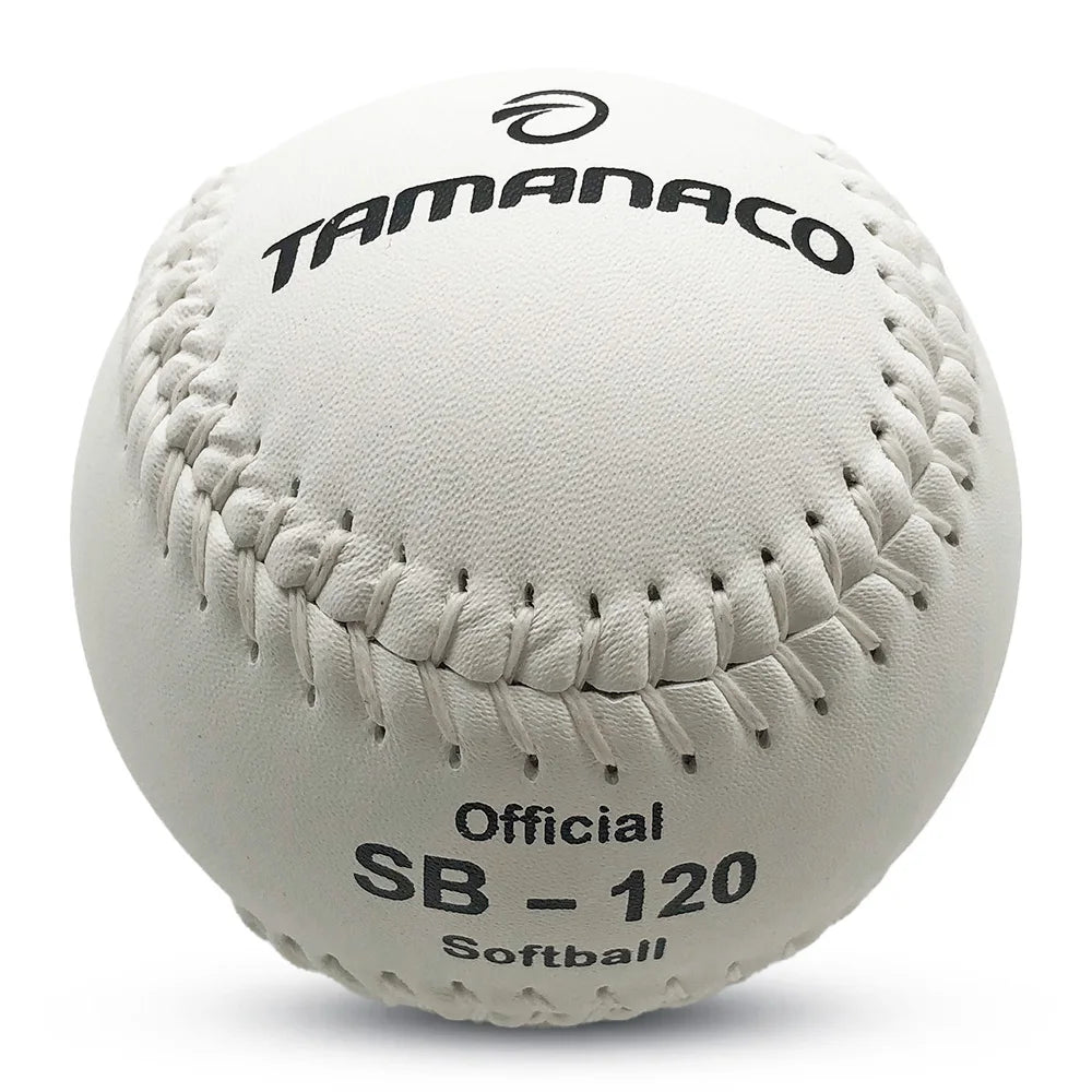 12" White Leather Pk Cork Core. COR.50400 LBS Tamanaco SB-120 New logo Game Quality Softball Pelota De Softball Tamanaco Ball