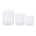 Wholesale Clear Round Engrave Glass Candle Jar