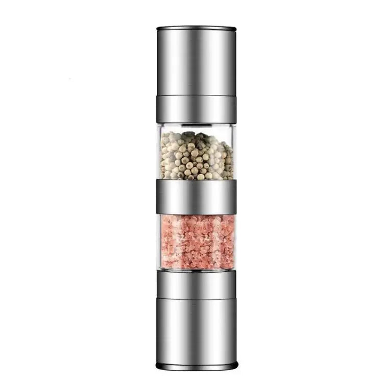 Kitchen 2 in 1 Adjustable Coarseness Manual Spice Mill Multifunctional Stainless Steel Salt Pepper Grinder Mills