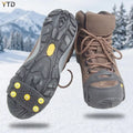 YTD Anti-Slip Rubber Shoe Toe Ice Spikes Lightweight Durable Hiking Crampons