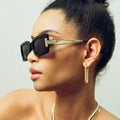 Fashion Rectangle Square Sunglasses for Women 2023 Brand Designer Sun Glasses Vintage Shades Female Punk Eyewear