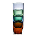 The New Stackable High Household Tea Glasses Colored Milk Coffee Glass Water Cup