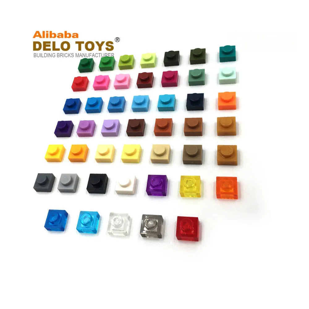 ( 73 Colors)  Pixel Painting Plastic Building Blocks Bricks Plate 1 X 1 Construction Toy 1*1 Creative Birthday Gift (NO.3024)