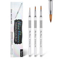 Factory Wholesale Rainbow or Silver Color Metal Handle Multi Function Nail Brush Set Private Label Nail 3D Art Brush