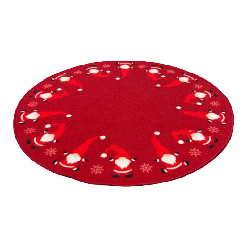 Non-Slip Red Fruit Carpet Christmas Rug for Home Bathroom Entrance Bedroom Happy Holiday Mats for Living Room Made Polyester
