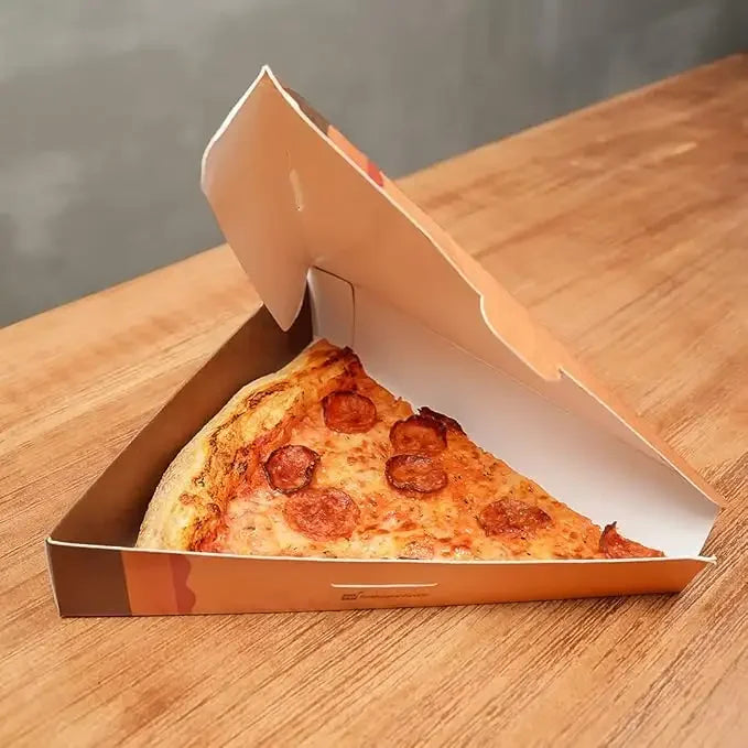 Wholesale Cheap Custom Printing Small Triangle Slice Folding Pizza BoxDisposable Takeaway Mini Pizza Food Packaging Boxes