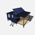 40ft Expandable Folding Houses with Solar 2-Wing Foldable Flat Pack 20ft Modular Prefab House on Wheels for School & Bedroom Use