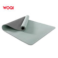 WOQI Hot Selling Double-Sided Non Slip 8mm Thick Folding Yoga Mat with Strap TPE for Barefoot Exercise