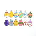 Assorted Colorful Enamel Easter Egg Charms Pendants Dangles for Jewelry Necklace Bracelet Earring Making DIY Crafts
