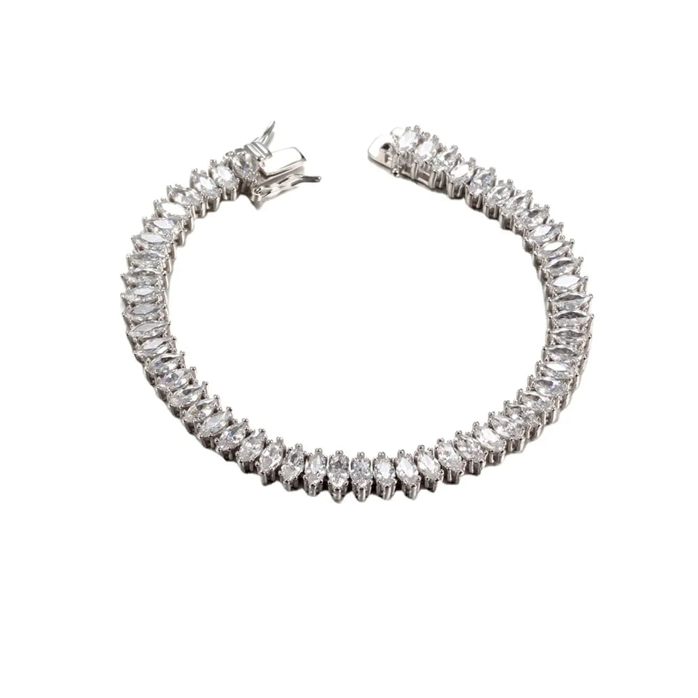 2020 New Silver 925 Jewelry Gold and Rhodium Plated Fashion Bracelet with Zircon for Party Gifts