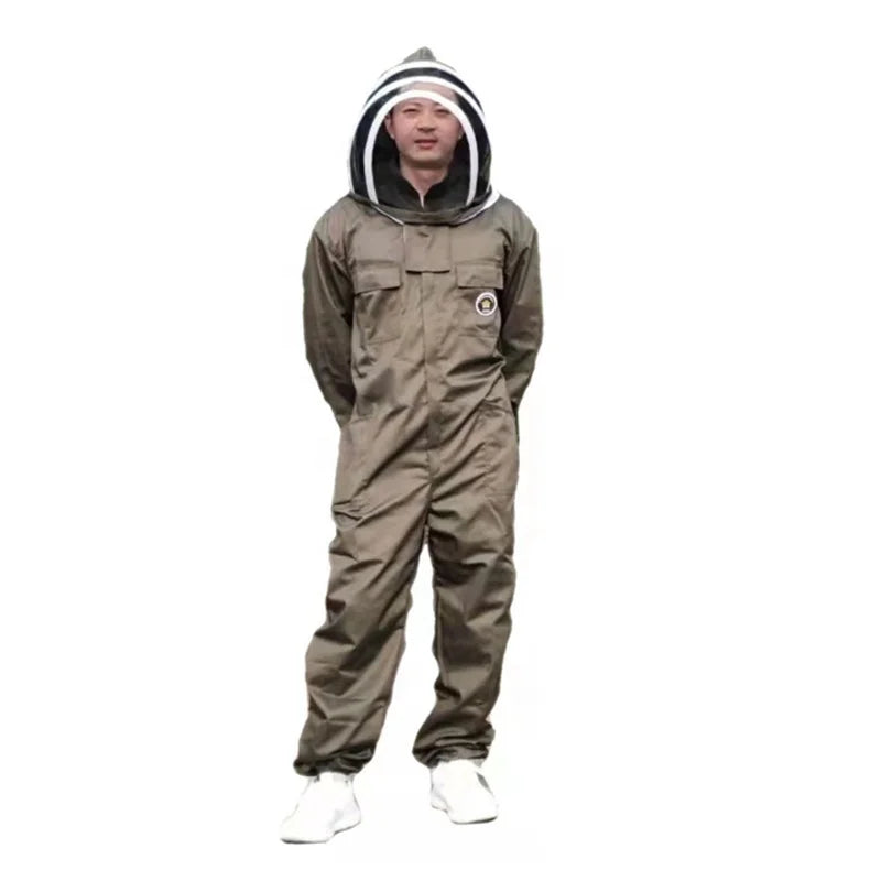 New Retail Beekeeping Honey Hat One-piece Breathable Thickened Cotton & Polyester Suit Black Green Bee Clothes