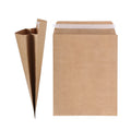 Factory Customized Wholesale Adhesive Kraft Paper Pointed Bottom Bags Merchandise Document Paper Bags Packaging