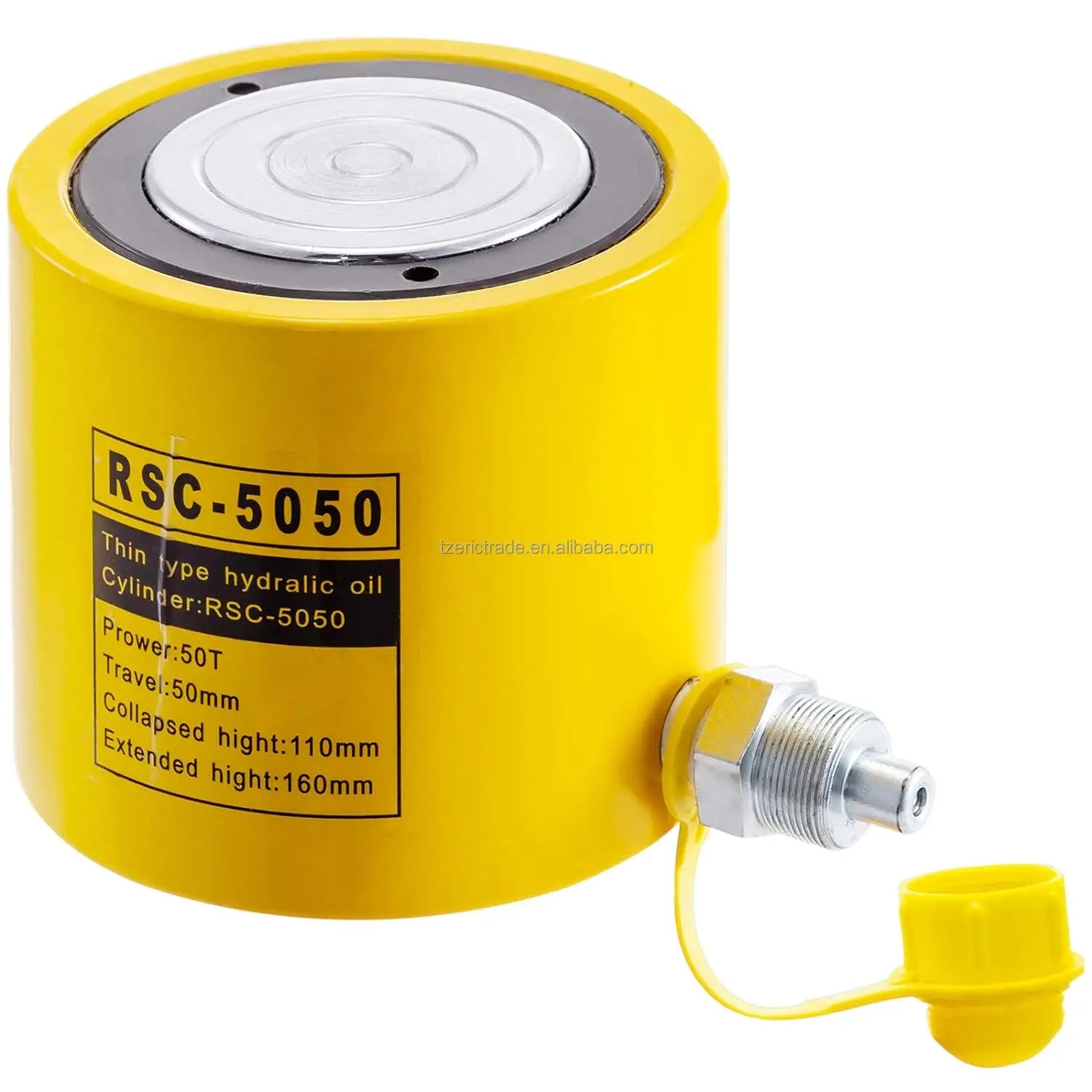 50Ton Single-Acting 2-Inch 50mm Stroke Alloy Steel Hydraulic Ram Cylinder Jack RSC-5050 Zhejiang 220V Powered Solid Tools