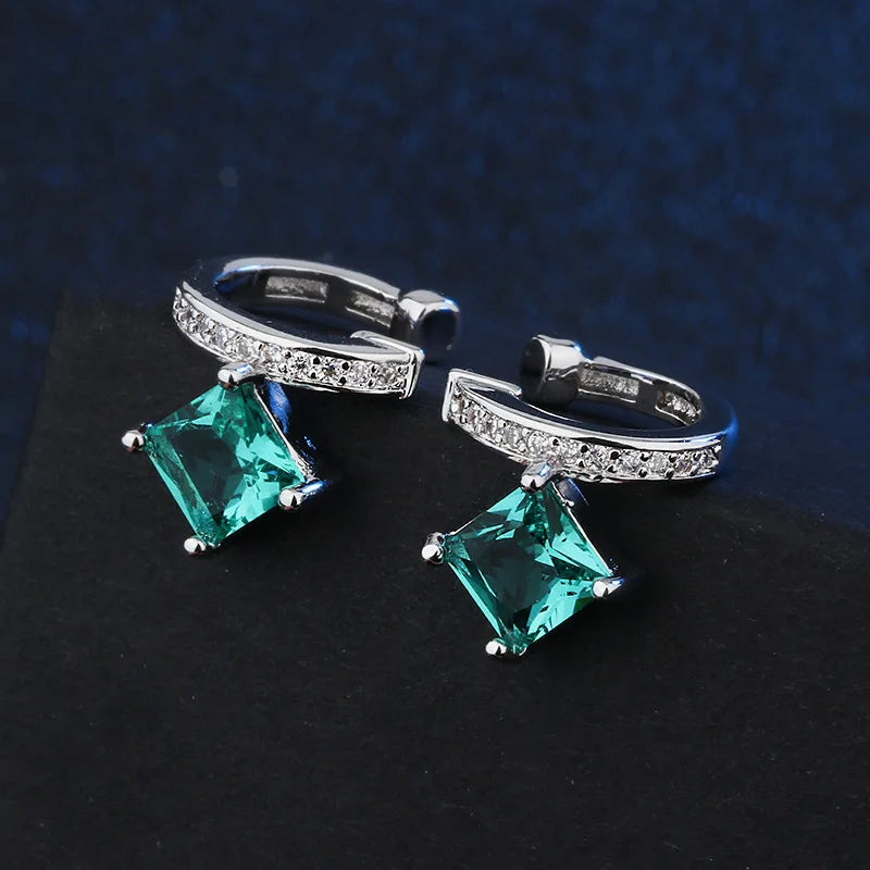 Geometric Zircon Earrings Are Simple Versatile High-end Light Luxury Fashionable and Niche Design Earrings