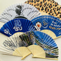 Eco-Friendly Carved Bamboo Fabric Folding Fans Custom Personalized Music Hand Fans for Birthday and Wedding Gifts