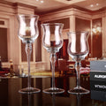 China Professional Manufacture Long Stem Stand Candle Glass Holder