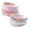 Hot Selling Gold Scallion Hair Hoop Gradient Color love Cloth Headband Cartoon Hair Accessories