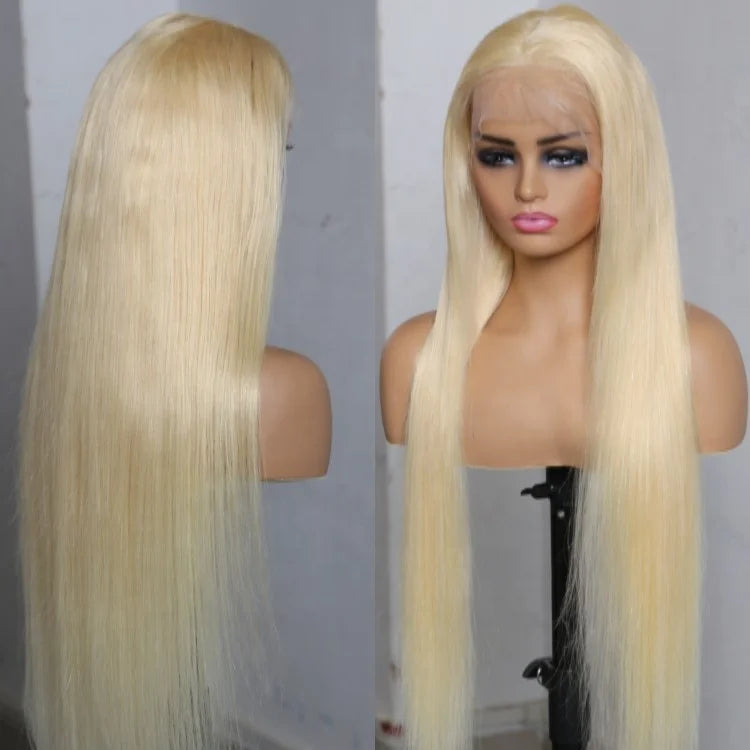 Human Hair Wig Color 613 Blonde Lace Front 13x4 Ready to Ship Brazilian Human Hair Wigs for Women HD Lace Frontal 613 Wig