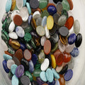Wholesale Women Natural Healing Gold Raw Gemstone Jewelry Multi Colors Smooth Oval Gemstones