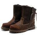 Trendy High Quality Men's Casual Cowboy Boots Genuine Leather Lace-Up Design Comfortable Durable for Waterproof Anti-Slippery