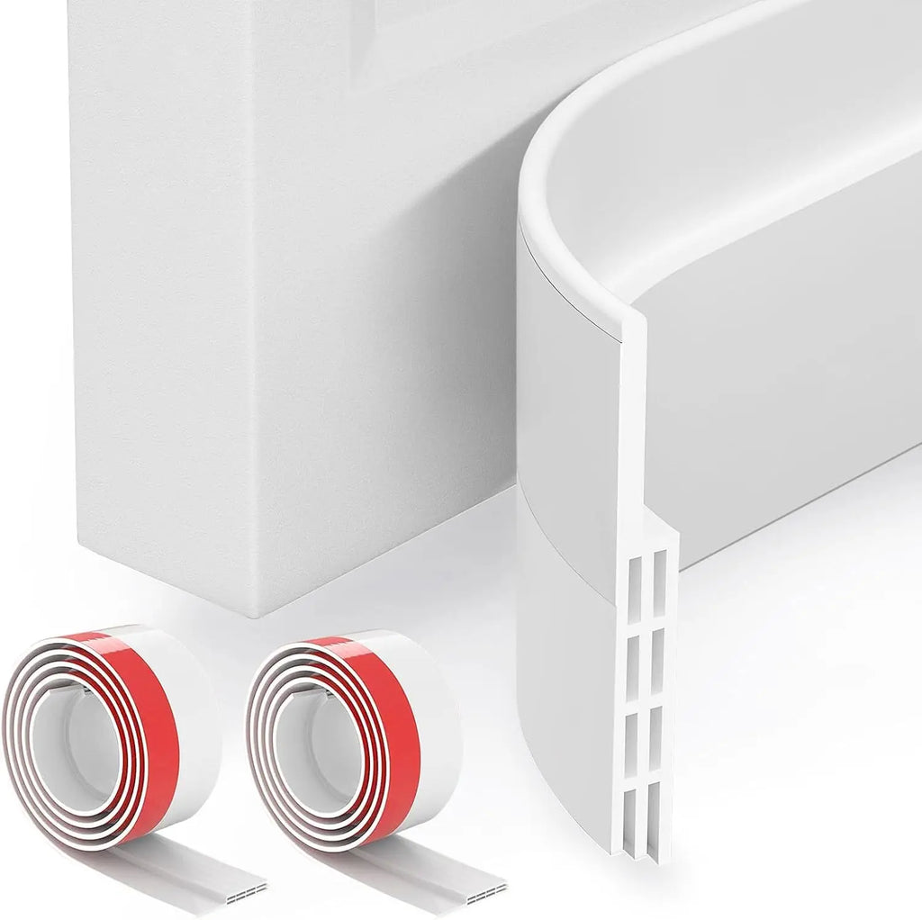 Door Draft Stopper Sweep Weather Door Bottom Rubber Seal StripSilicone Material Door Bottom Sealing Strip