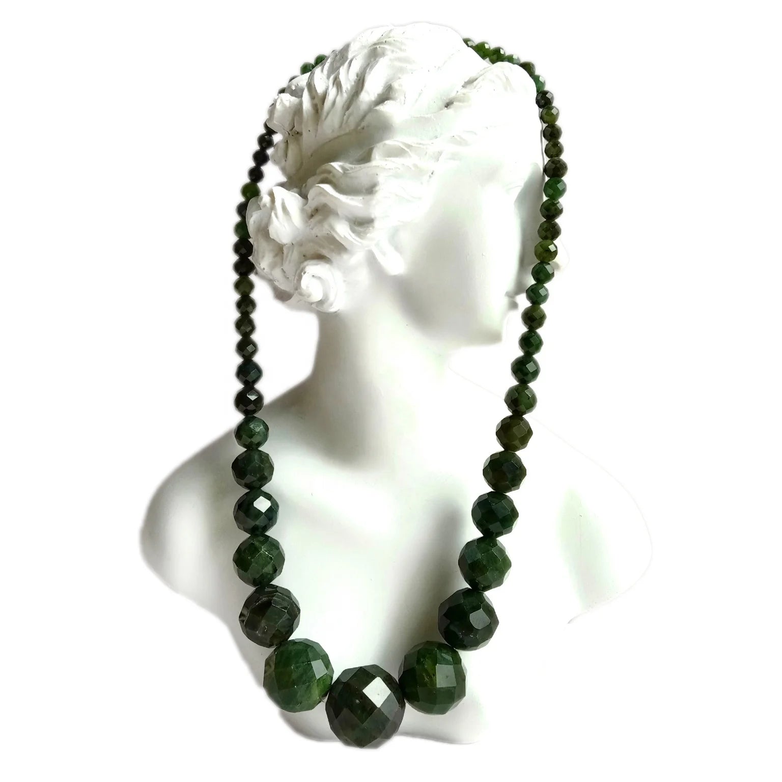 Emerald Faceted Beaded Necklace 925 Sterling Silver Emerald Necklace Top Rare Natural Emerald Necklace