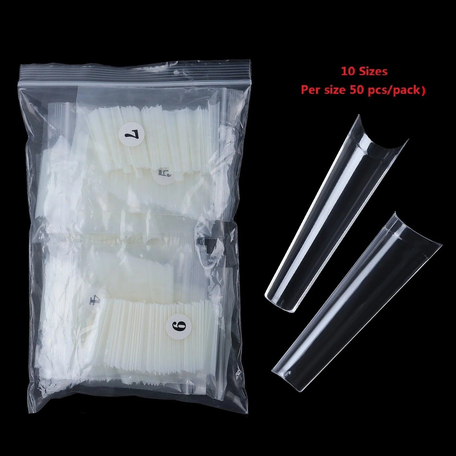 Manicure 500 Pcs/pack Extra Long Half Cover False Nail Tips Coffin Artificial Fingernails False Nails Tips
