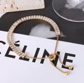 Fashion Stainless Steel Zircon Tennis Chain Bracelet Hip Hop Jewelry Gold Silver Material Men Cz Bracelet Iced Out